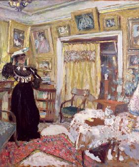 The Hessel Salon, Rue de Rivoli, 1901 (oil on panel) 