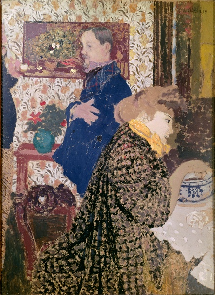 Valloton and Misia in the Dining Room at Rue Saint-Florentin, 1899 (oil on cardboard)  de Edouard Vuillard