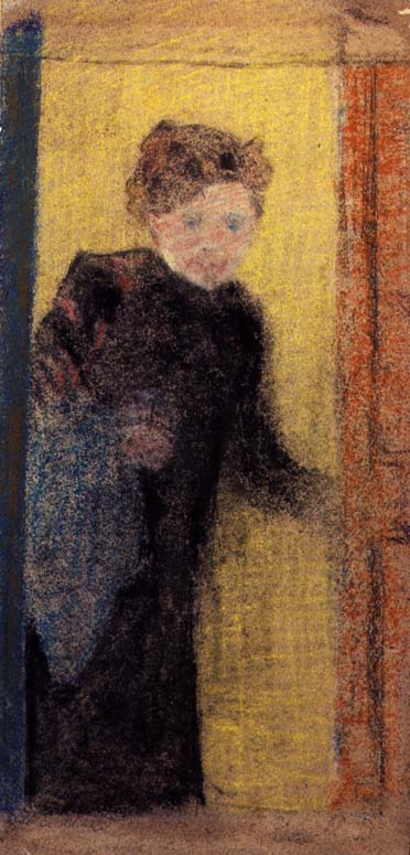 Woman at the Door (pastel on paper)  de Edouard Vuillard