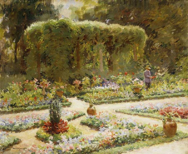 Im Garten de Edouard Gaetan Charles Ansaloni