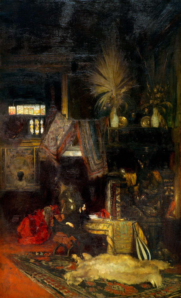 Hans Makart in seinem Atelier de Eduard Charlemont