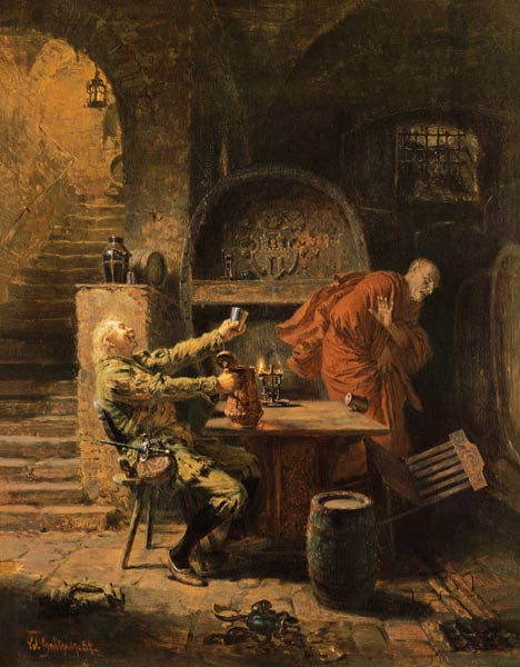 The Silesian boozer and the devil de Eduard Grützner