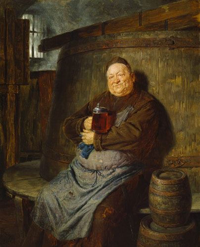 Brother master brewer in the beer cellar de Eduard Grützner