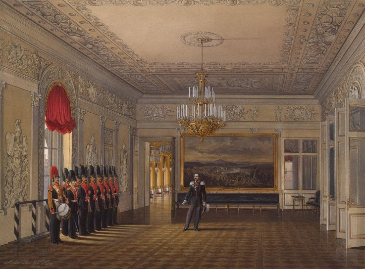 The Picket Hall in the Winter palace in St. Petersburg de Eduard Hau
