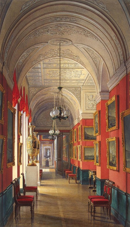 Interiors of the New Hermitage. The Room of the Petersburg Views de Eduard Hau