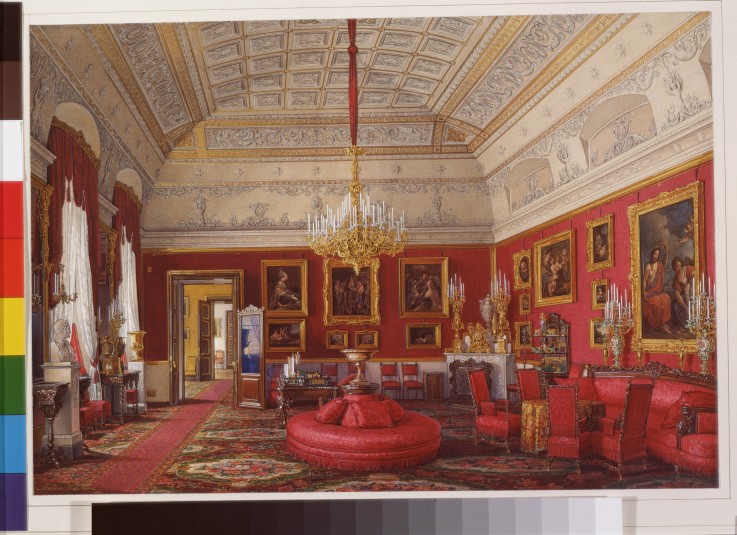 Interiors of the Winter Palace. The First Reserved Apartment. The Large Study of Grand Princess Mari de Eduard Hau