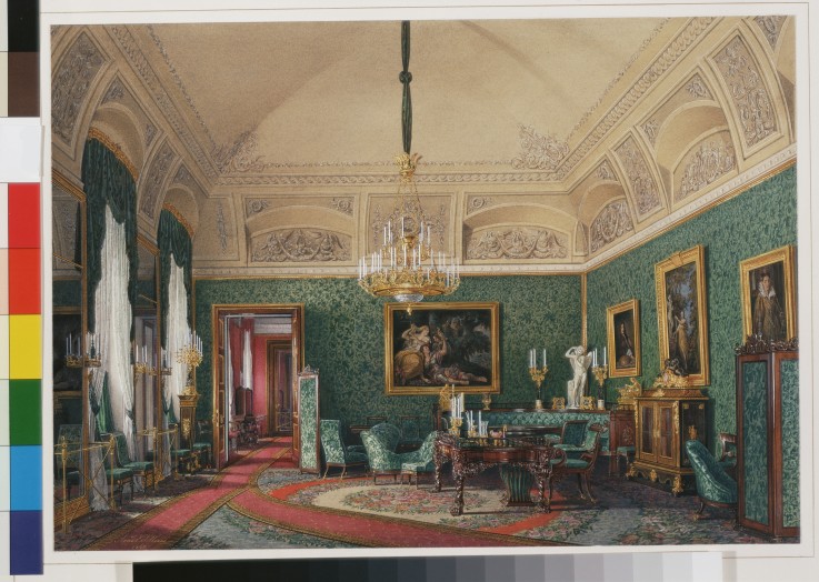Interiors of the Winter Palace. The First Reserved Apartment. The Small Study of Grand Princess Mari de Eduard Hau