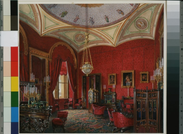 Interiors of the Winter Palace. The Study of Empress Alexandra Fyodorovna de Eduard Hau