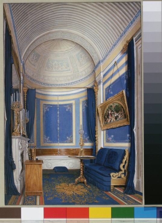 Interiors of the Winter Palace. The Bathroom of Empress Maria Alexandrovna de Eduard Hau