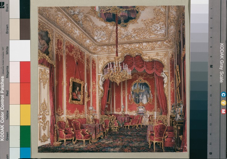 Interiors of the Winter Palace. The Boudoir of Empress Maria Alexandrovna de Eduard Hau