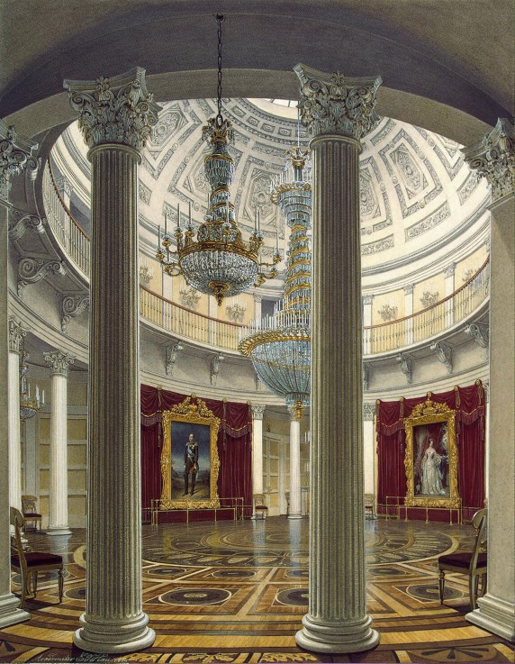 The Rotunda of the Winter palace in St. Petersburg de Eduard Hau