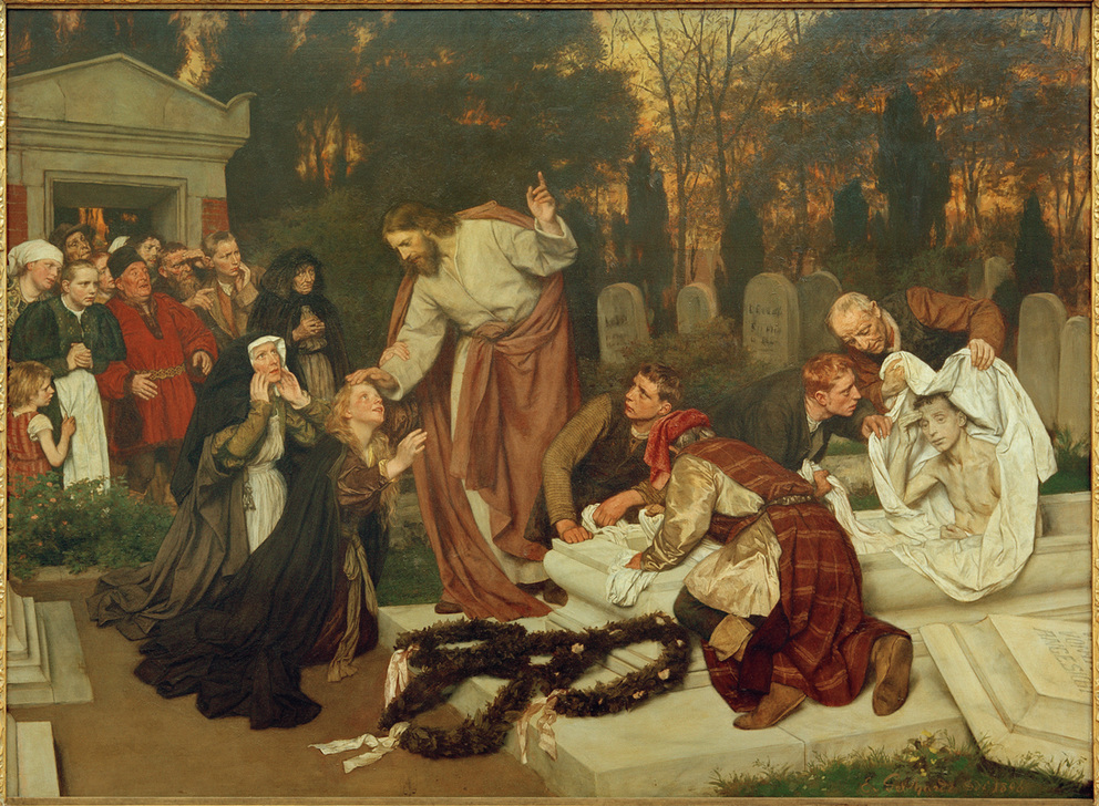 The raising of Lazarus de Eduard Karl Franz von Gebhardt