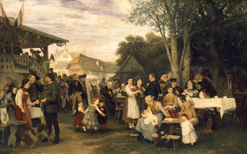 Rural feast in Swabia de Eduard Kurzbauer