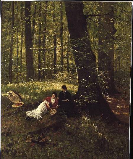 Reading in the Woods de Eduard Weichberger
