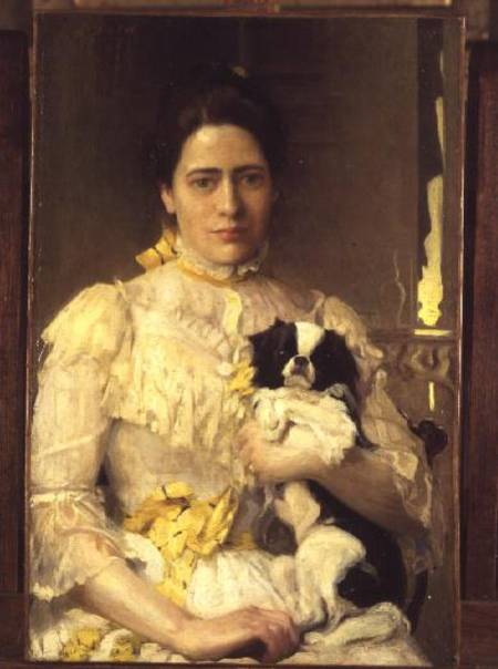 Lady with a lap dog de Eduardo-Leon Garrido