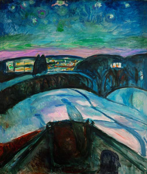 Noche estrellada de Edvard Munch
