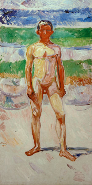 Badender Junge de Edvard Munch