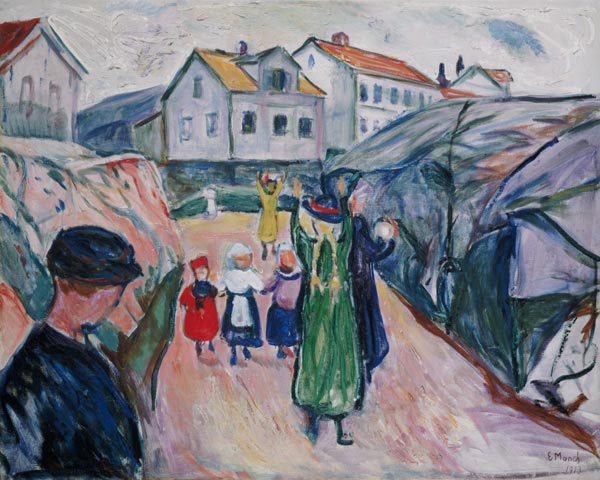 Village street Kragerö de Edvard Munch