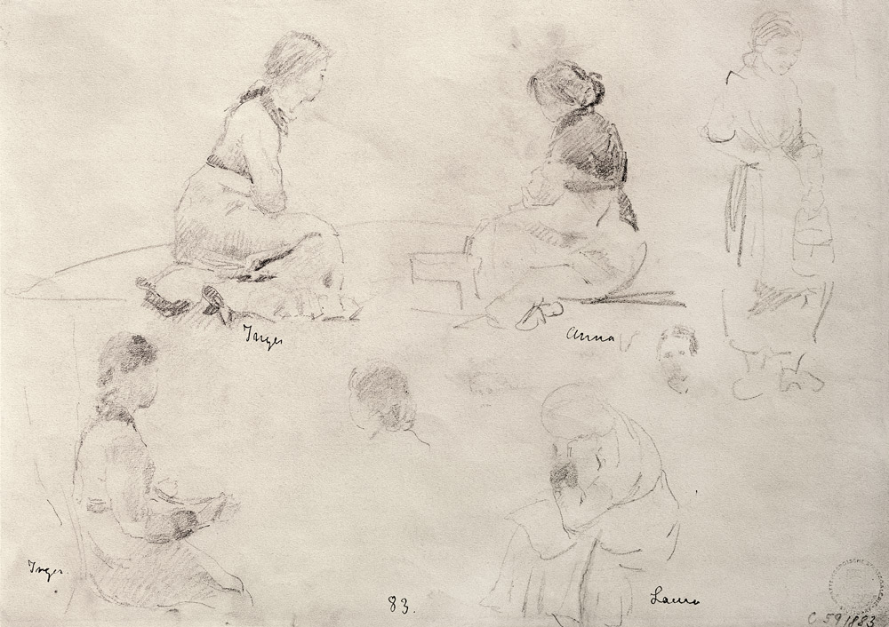 Five Studies of Women de Edvard Munch