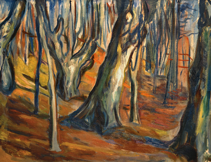 Autumn (Old trees, Ekely) de Edvard Munch