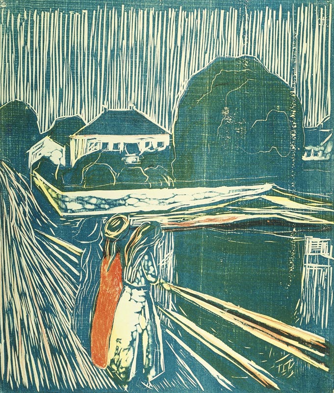 Mädchen auf der Brücke de Edvard Munch