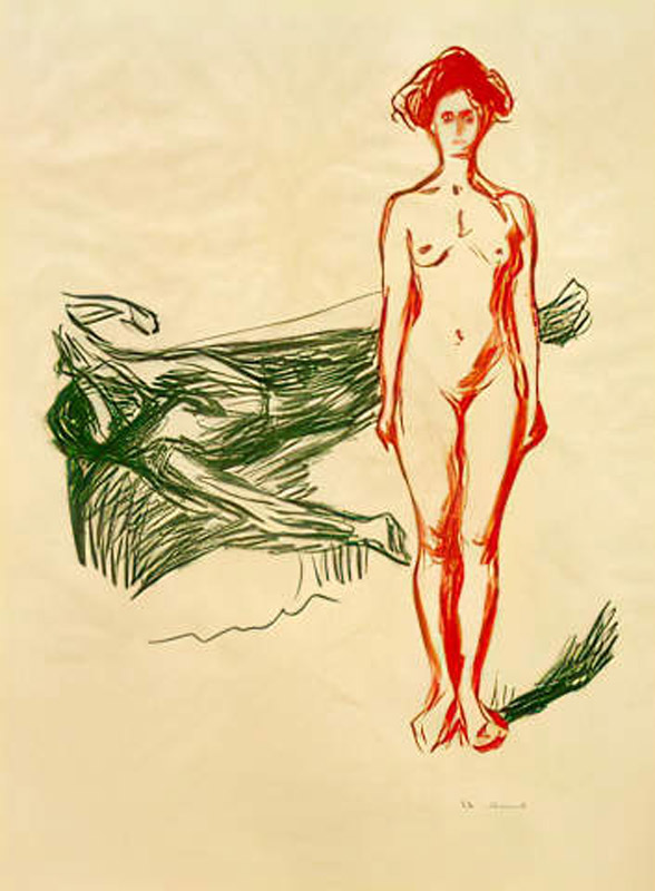 (Mörderin) Tod des Marat de Edvard Munch