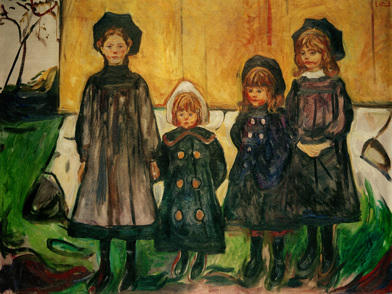 Four Girls in Asgardstrand de Edvard Munch