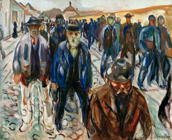 Workers on the way home de Edvard Munch