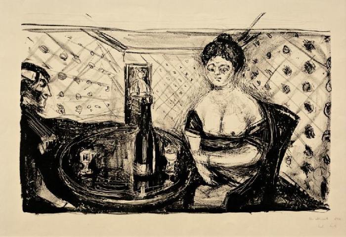 Bordellszene: Zum süßen Mädel de Edvard Munch