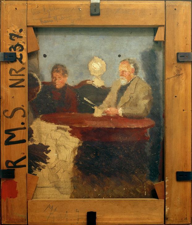 Christian Munch at the Sitting Room Table de Edvard Munch