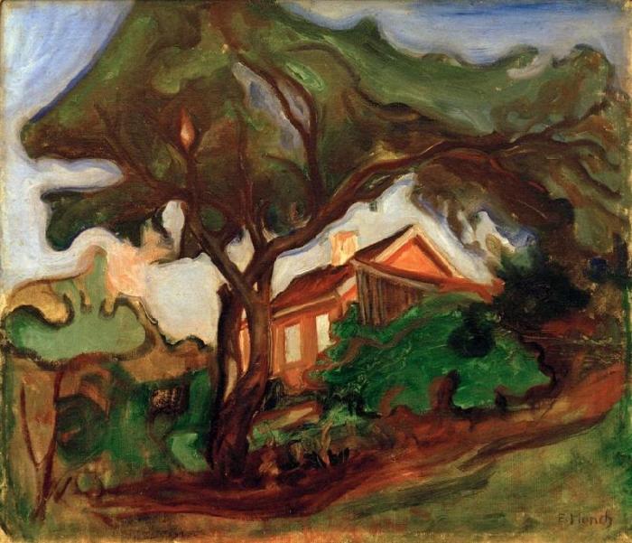 The apple tree (landscape) de Edvard Munch