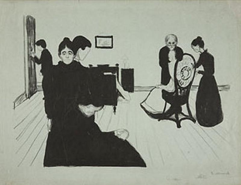 Der Tod im Krankenzimmer de Edvard Munch