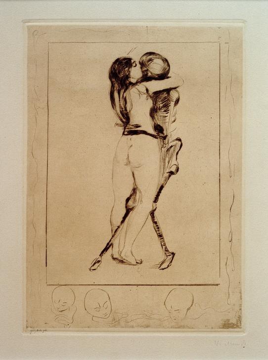 Death and the Maiden de Edvard Munch