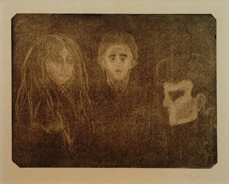 Three Faces (Tragedy) de Edvard Munch