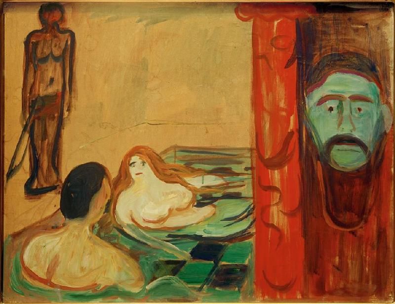 Jealousy in  the Bath de Edvard Munch