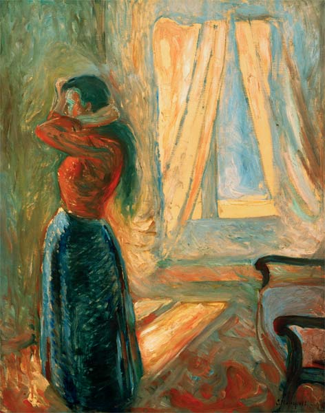 Femme à sa toilette de Edvard Munch