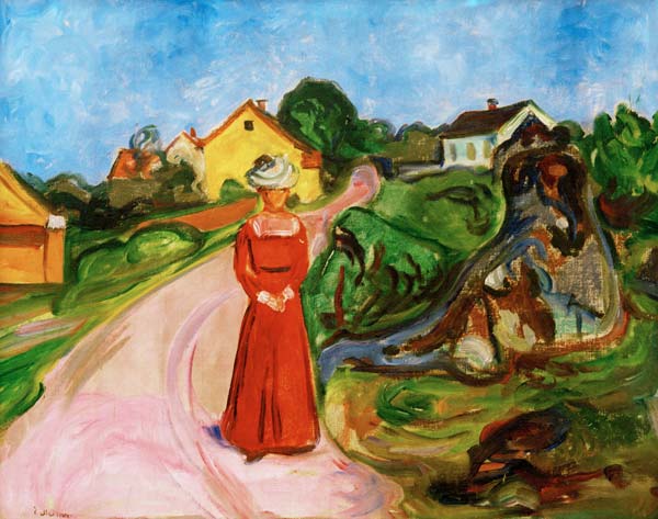 Woman in red dress de Edvard Munch