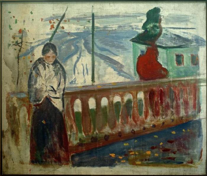 Woman by the Balustrade de Edvard Munch
