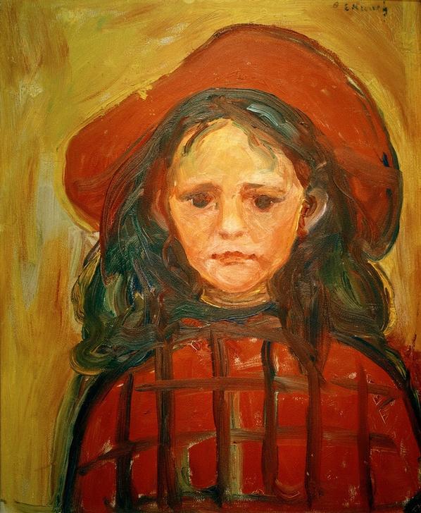 Girl with red hat de Edvard Munch