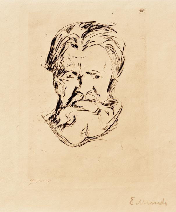 Männerkopf de Edvard Munch