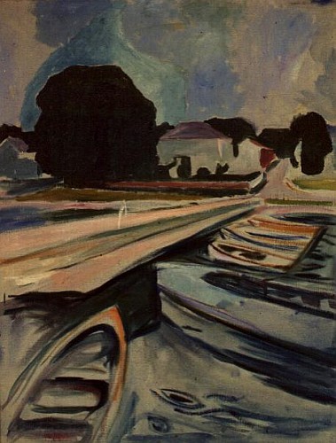 The Bridge at Aasgaardstrand  de Edvard Munch