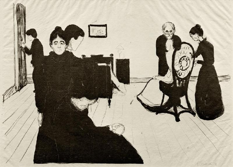 Death in the Sick Room de Edvard Munch