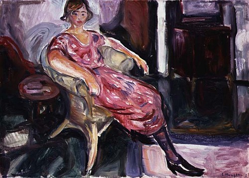 Woman in a Wicker Chair de Edvard Munch