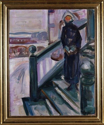 Woman on the Veranda  de Edvard Munch