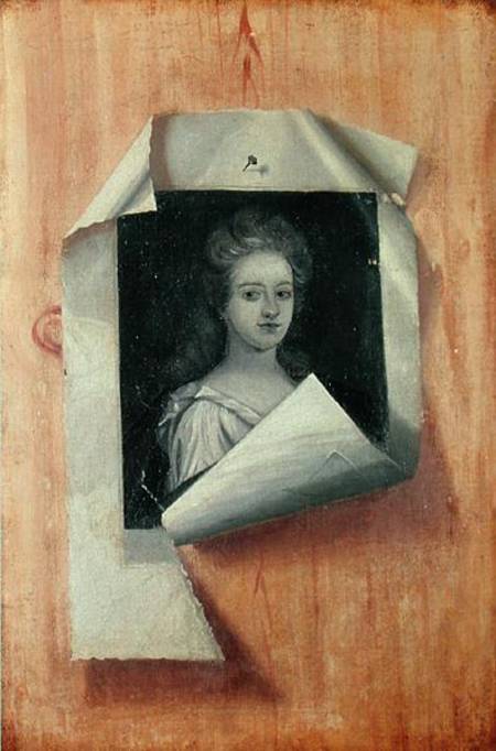 Trompe l'Oeil Portrait of a Lady de Edwaert Colyer or Collier
