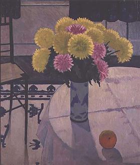Still Life with Chrysanthemums in a Vase