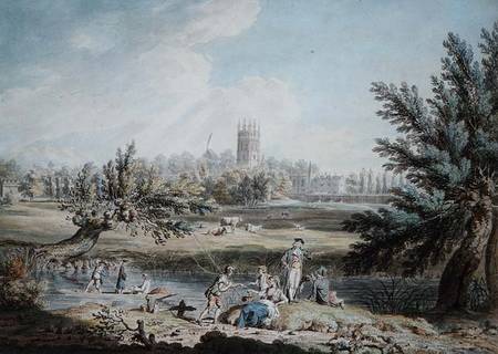 Magdalen College, Oxford, View from Cherwell Looking North West de Edward Dayes