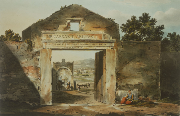 Athens , Roman city gate de Edward Dodwell
