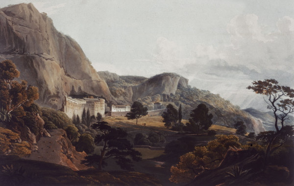Monastery Megaspileon , E. Dodwell de Edward Dodwell