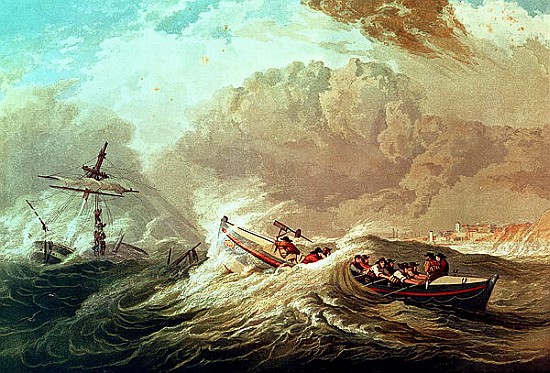 The Lifeboat off Tynemouth Bay de Edward Duncan